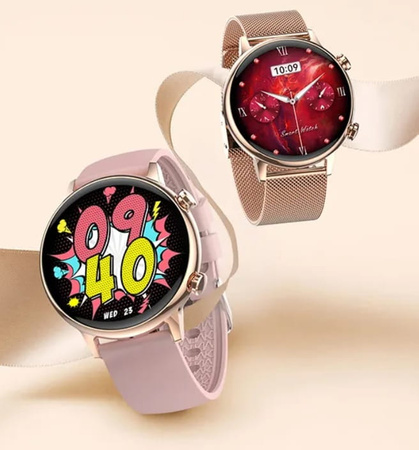 Smartwatch damski z 2 wymiennymi paskami REVENTO HK39 